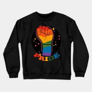 Pride Month Fist- LGBTQ Rights Crewneck Sweatshirt